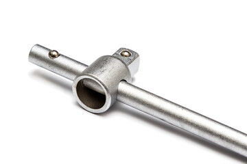 Set of keys and heads on a white background