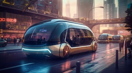 Modern with future of transportation electric for concept design. Renewable energy concept. Car, vehicle, automobile. Future technology. Safety internet technology. Clean energy concept.