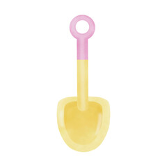 shovel toy watercolor cartoon on white background vector illustration