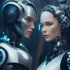 Artificial intelligence digital technology concept image