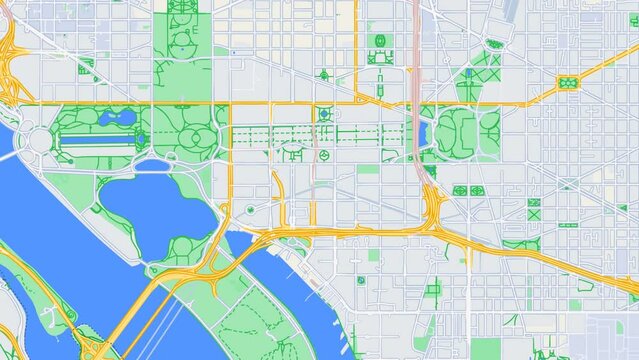 Discovering Washington Captivating Video Tour of the Historic Capital's Landmarks and Monuments. Town City Map