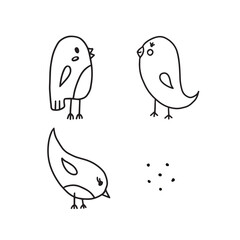 happy cartoon birds
