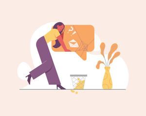 No message found illustration concept vector