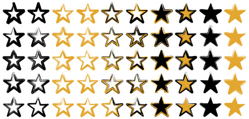 Set collections Grunge Shine Stars icon vector illustration