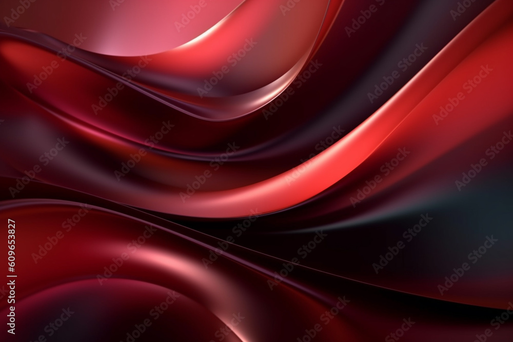 Aufkleber abstract dark red fluid twisted wavy background design, visual elements for background, generative a