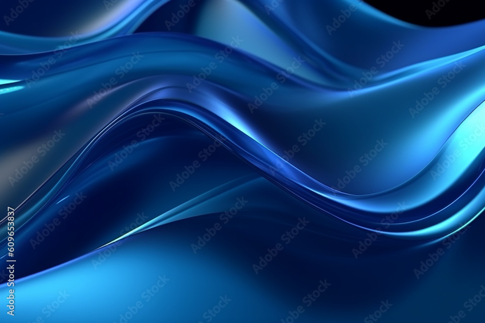 Poster abstract dark blue fluid twisted wavy background design, visual elements for background, generative 