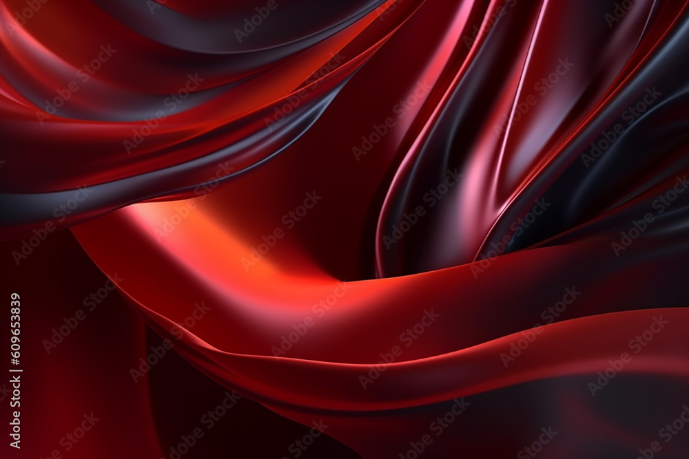 Aufkleber abstract dark red fluid twisted wavy background design, visual elements for background, generative a