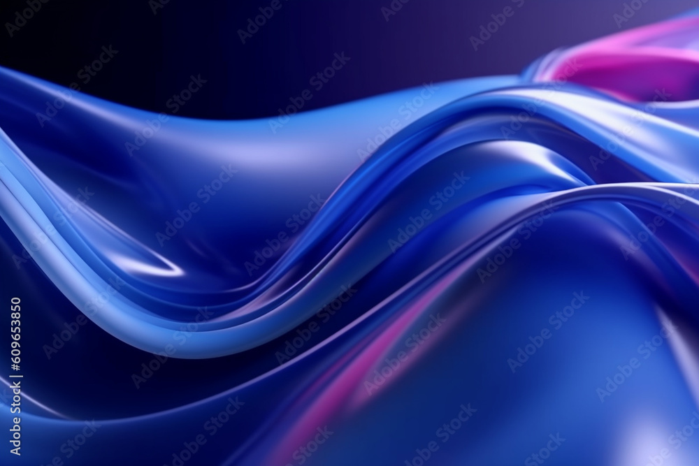 Poster abstract dark blue fluid twisted wavy background design, visual elements for background, generative 