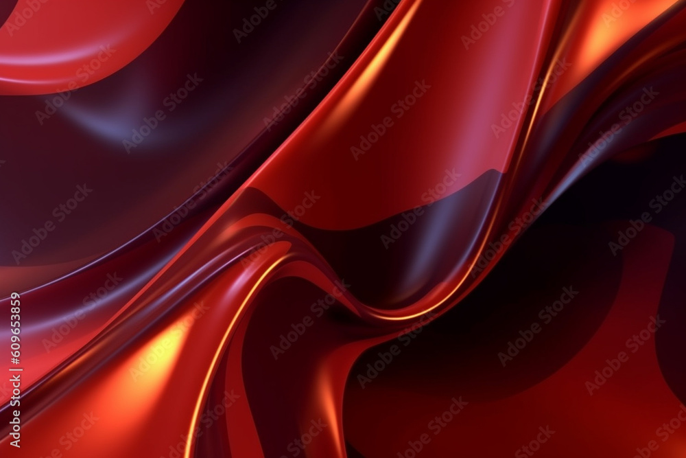 Poster abstract dark red fluid twisted wavy background design, visual elements for background, generative a