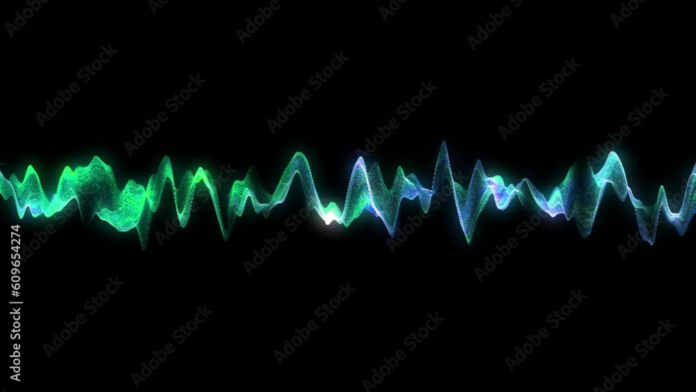 Poster 4k waves lines. neon particles. wavy background. glowing lines. abstract pattern. motion design. blu
