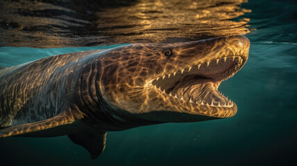 basking shark created with Generative AI technology