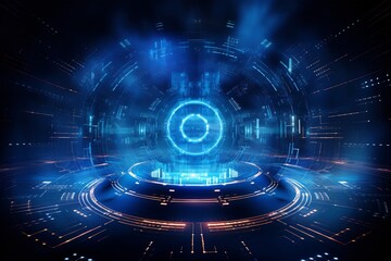 Fototapeta premium Abstract technology concept interface communication background
