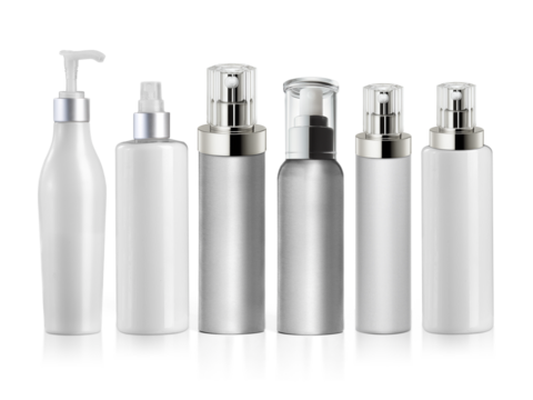 set cosmetic bottles containers blank