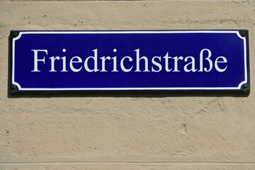 Emailleschild Friedrichstraße