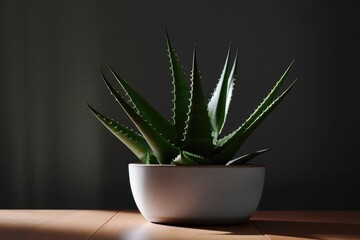 Aloe Vera Plant Enhancing Home Decor in Vase