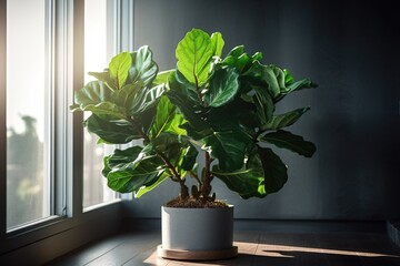 Stylish Fiddle Leaf Fig Plant in a Decorative Pot