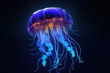 Mesmerizing Luminescence of an Azure Jellyfish