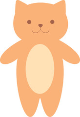 Obraz premium A toy cat isolated on white background. Vector illustration