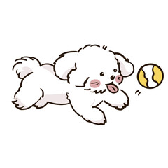 Cute dog character hand drawn