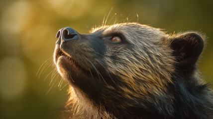 binturong in detailed view created with Generative AI technology