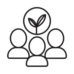 ECO COMMUNITY design vector icon design vector line icon svg