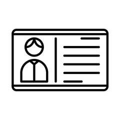 ID Card design vector icon design vector line icon svg