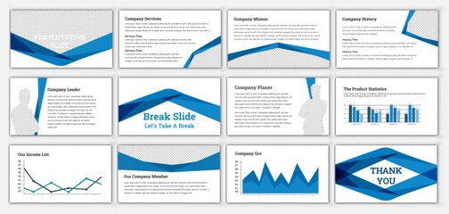 Business presentation templates. Flat design vector infographic elements for presentation slides, annual report, business marketing, brochure, flyers, web design and banner, company presentation.