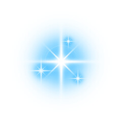 blue light sparkle star