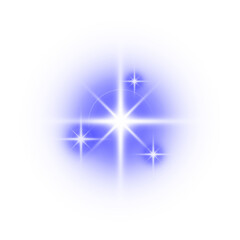 blue light sparkle star