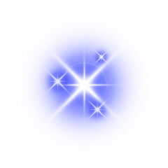blue light sparkle star