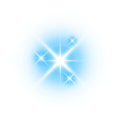 blue light sparkle star