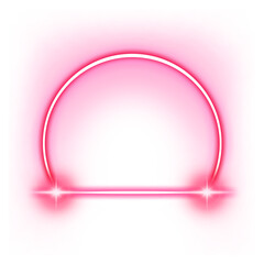 pink semicircle line light neon sparkle star