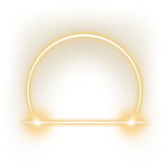 gold semicircle line light neon sparkle star