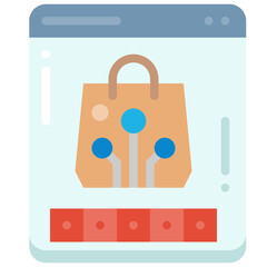 shopping account flat icon