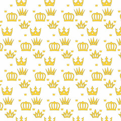 Background with crowns for decoration.