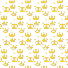 Background with crowns for decoration.