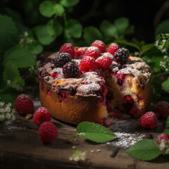 Wild berry Cake. Created using generative Al tools.