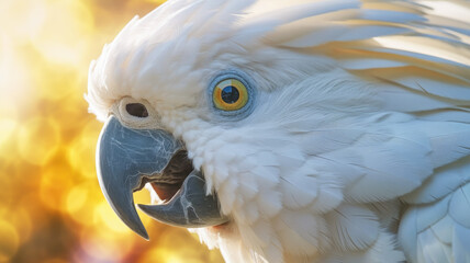 Blue eyed cockatoo created with Generative AI technology