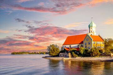 Altstadt, Wasserburg, Bodensee, Deutschland 