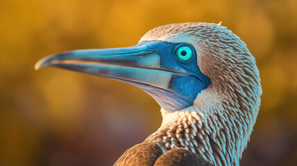 Blue footed booby created with Generative AI technology