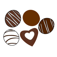 Fototapeta premium heart shaped chocolates