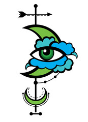 Eye icon. Funny symbol of eye for your design