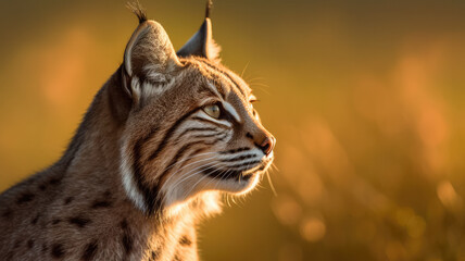 Fototapeta premium bobcat in detailed view created with Generative AI technology