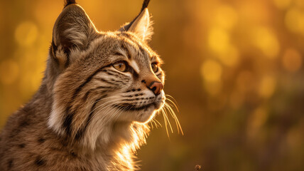 bobcat in detailed view created with Generative AI technology
