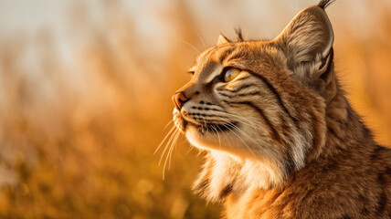 bobcat in detailed view created with Generative AI technology