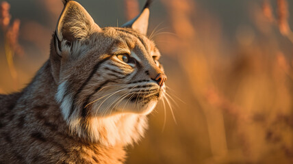 Obraz premium bobcat in detailed view created with Generative AI technology