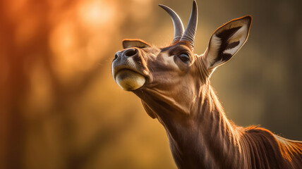 Naklejka premium bongo in the wildlife created with Generative AI technology