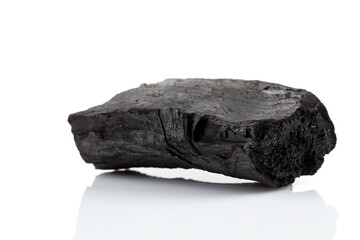 hardwood charcoal coal Isolated