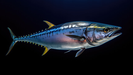 Fototapeta premium bonito fish in the ocean in detailed view created with Generative AI technology