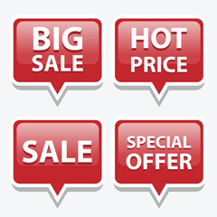 Set of sale banners.